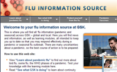 GSK's Flu Intranet Website